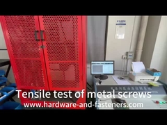 Teste de tração do processo de inspecção da qualidade dos parafusos