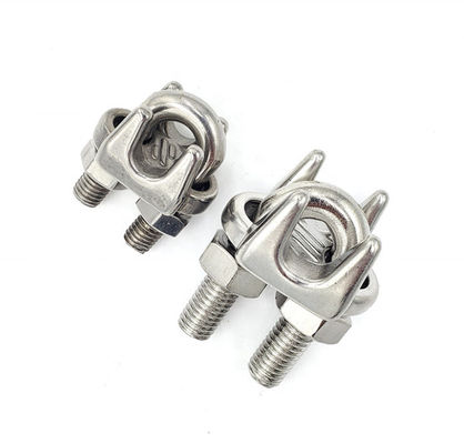 QUALIDADE  DIN 741 Drop Forged Stainless Steel Wire Rope Clamp For Cable End Connections fábrica