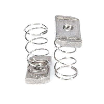 QUALIDADE  Stainless Steel Spring Channel Nuts Precision Machined Galvanized/Zinc/Nickel Plated Chamfered Edges for Mining Application fábrica